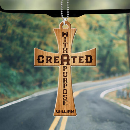 Created With A Purpose - Personalized 1-Side Car Acrylic Hanging Ornament