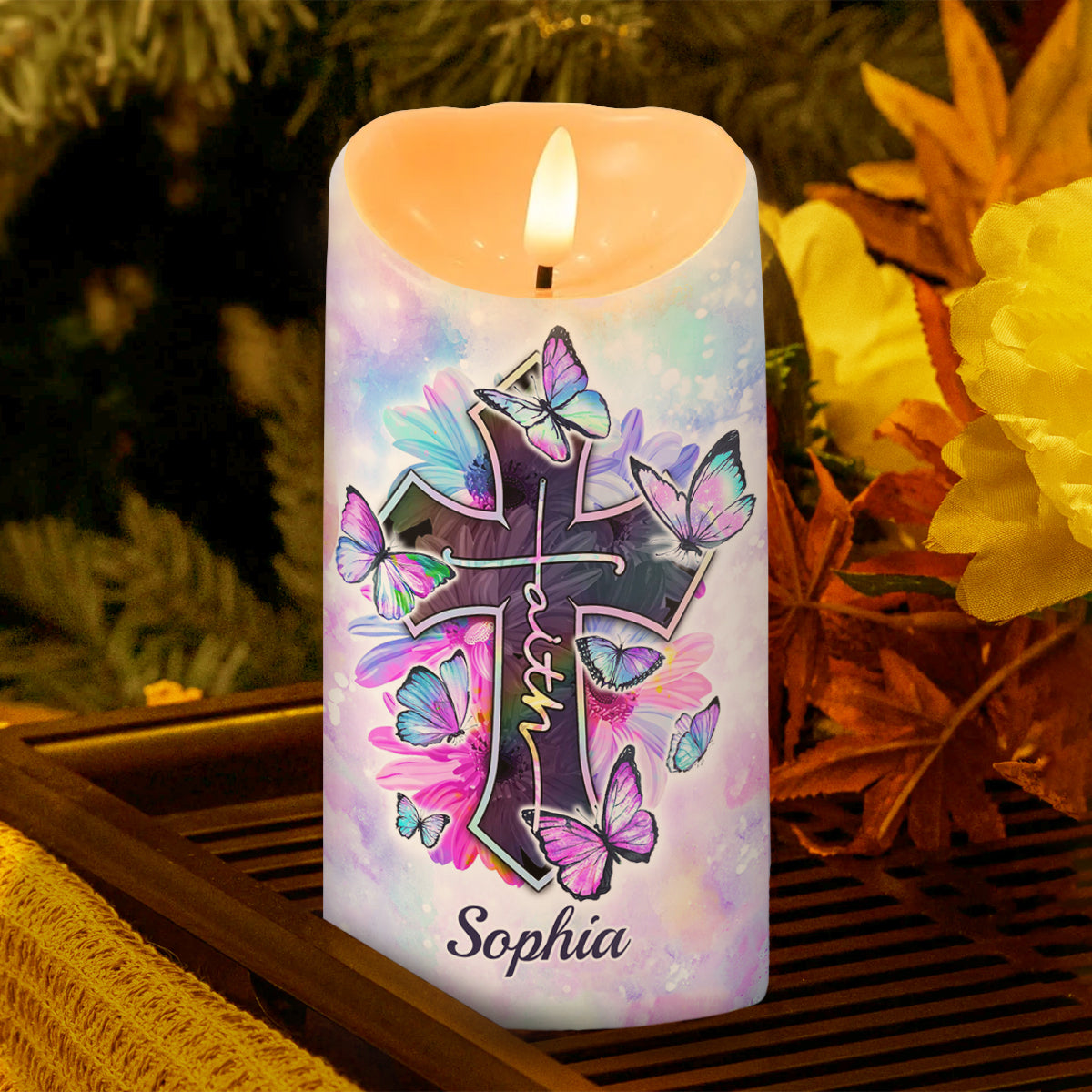 I Can Do All Things Through Christ - Personalized Flameless LED Candle