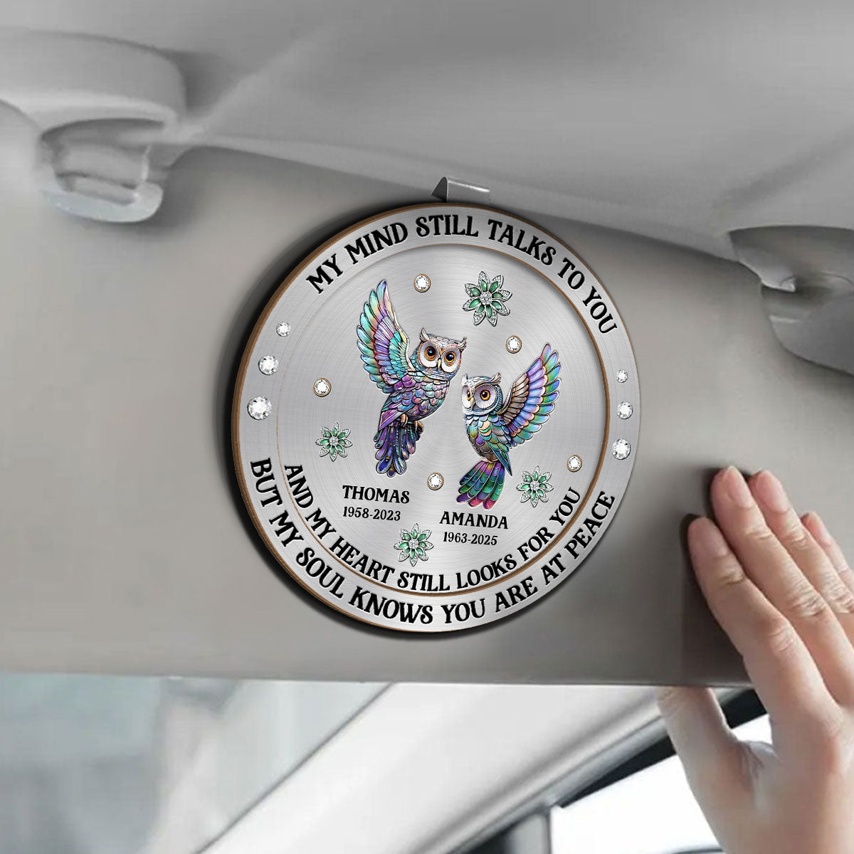 My Mind Still Talks To You - Personalized Car Visor Clip