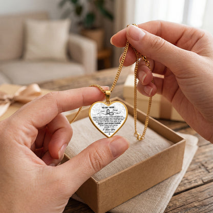 I Married You Because I Can't Live Without You - Personalized Heart Necklace