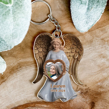 On Angel’s Wings - Personalized Acrylic Keychain