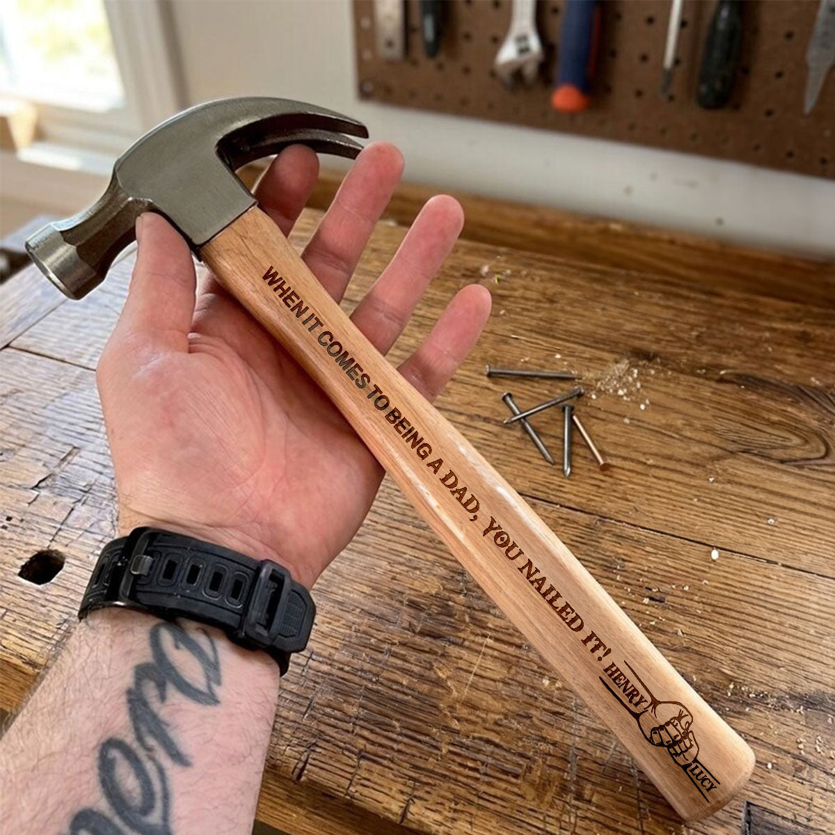 You Nailed It - Personalized Wooden Hammer