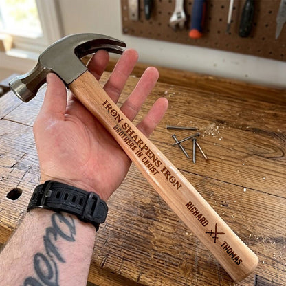 Iron Sharpens Iron - Personalized Wooden Hammer