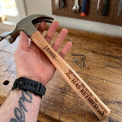 The Legend Has Retired - Personalized Wooden Hammer