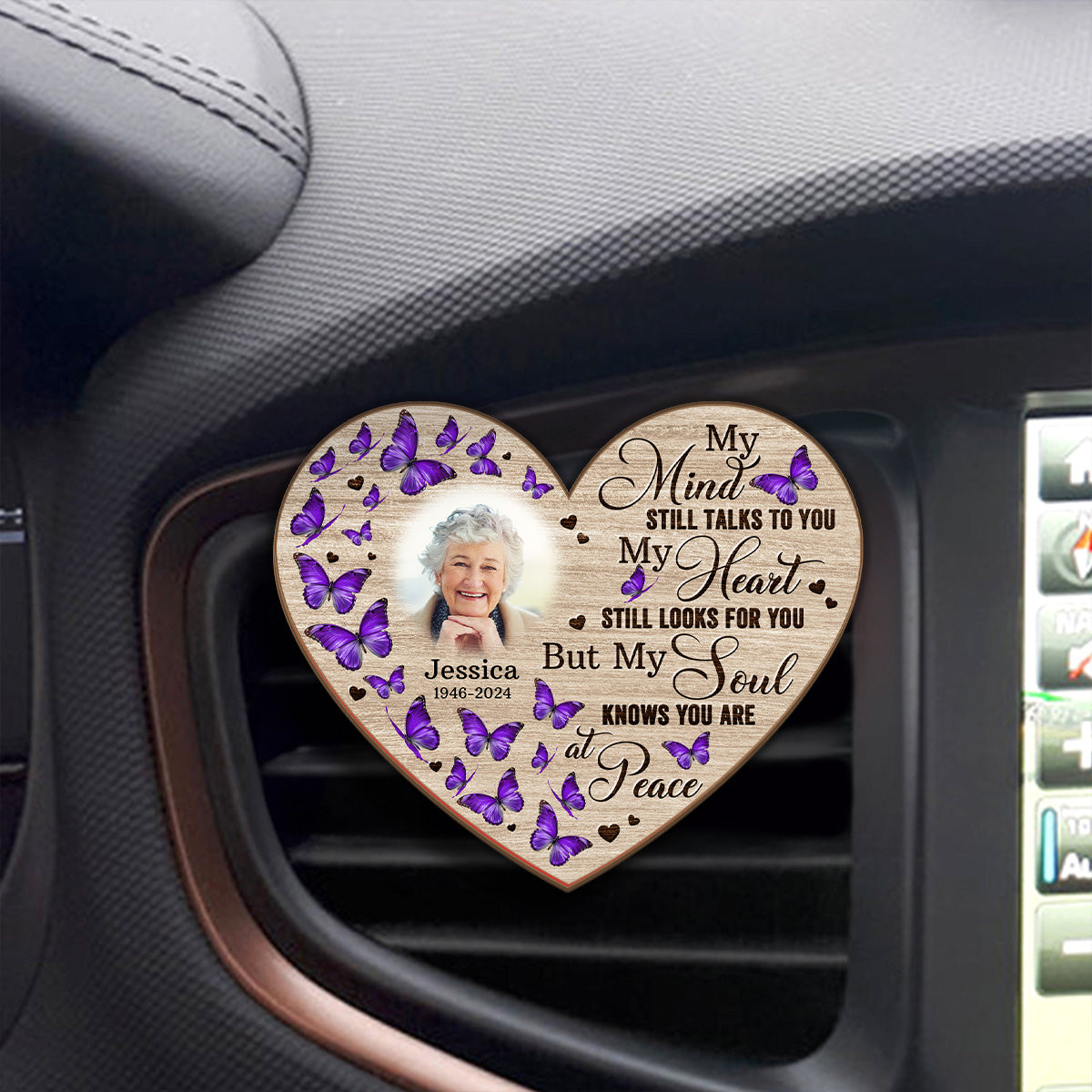 My Mind Still Talks To You Rest In Peace Memorial - Personalized Car Visor Clip FCCVCLETN1980L