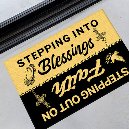 Stepping Into Blessings, Stepping Out On Faith - Doormat