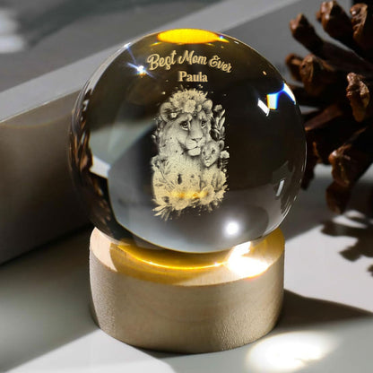 Mama Roar - Personalized Crystal Ball Night Light