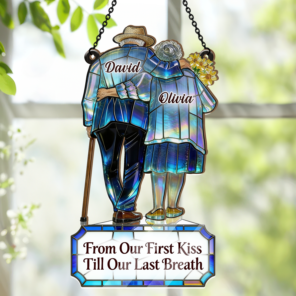 Eternal Love Journey - Personalized Window Hanging Suncatcher
