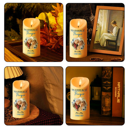 Marriage Prayer - Personalized Flameless LED Candle