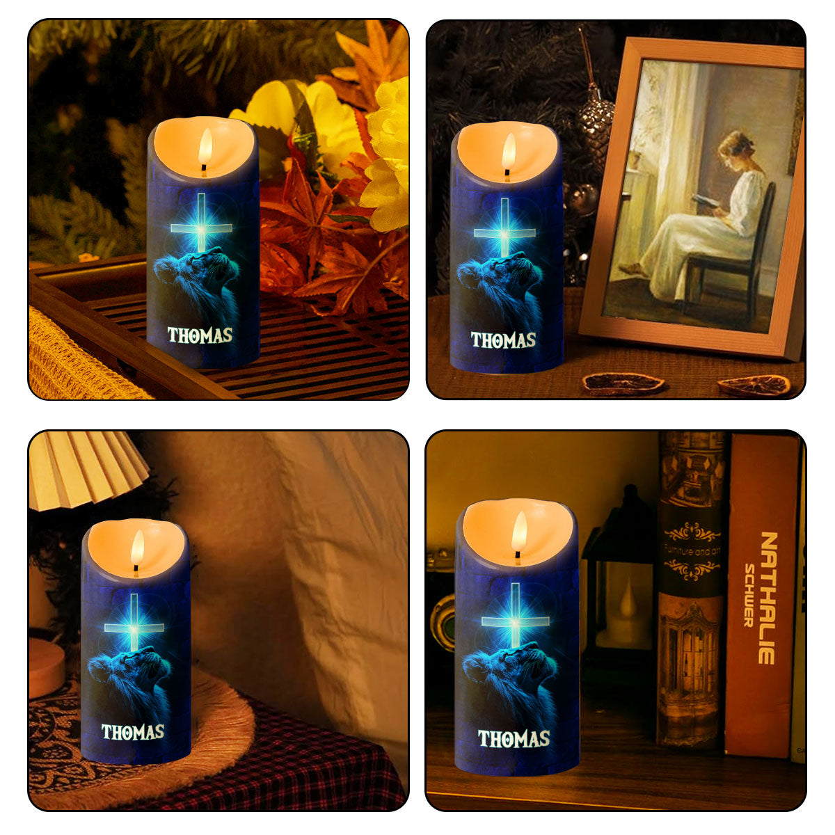 Even In The Darkness I See His Light - Personalized Flameless LED Candle