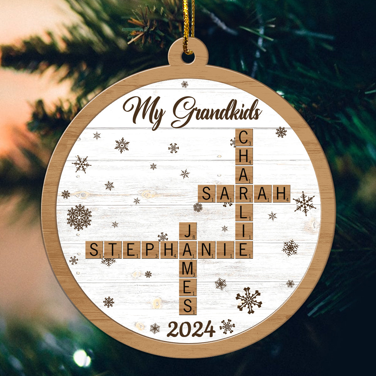 Family - Personalized Wood & Acrylic Ornament