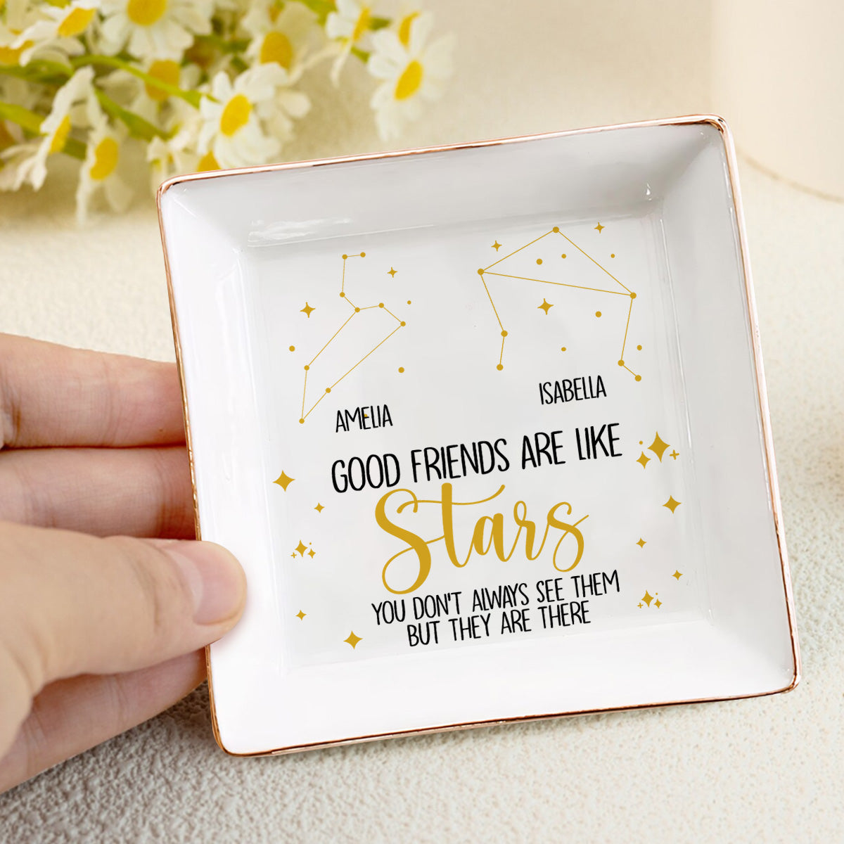 Good Friends Are Like Stars - Personalized Jewelry Dish FCJDLETN1876M