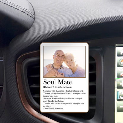 Soulmate Definition Couple - Personalized Car Visor Clip