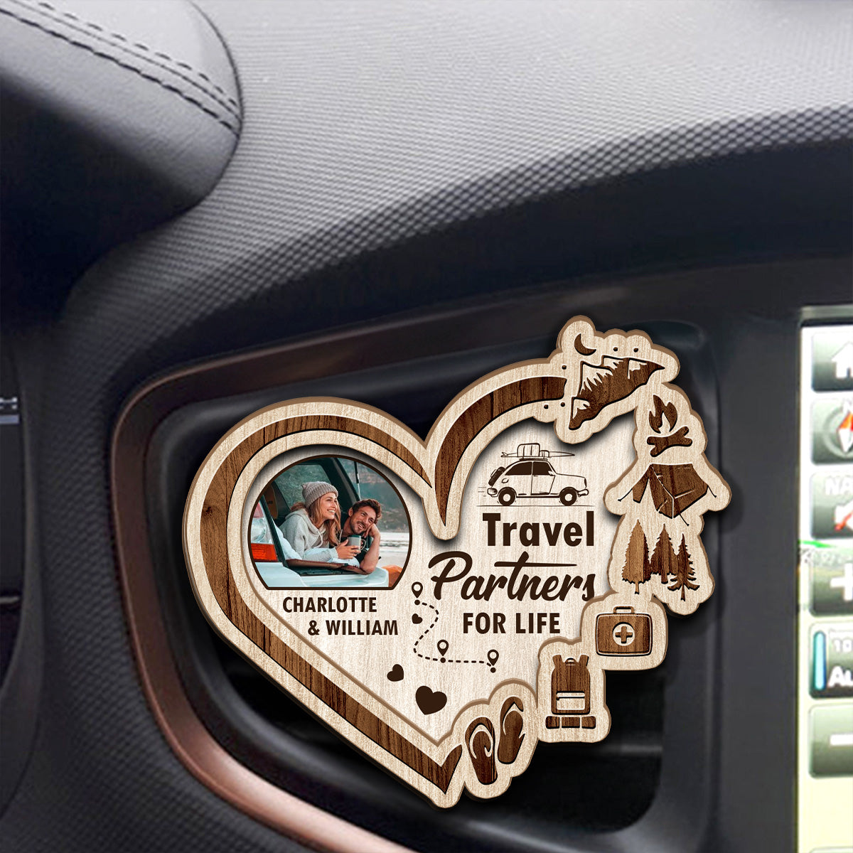 Travel Partners For Life - Personalized Car Visor Clip FCCVCLETN2089M