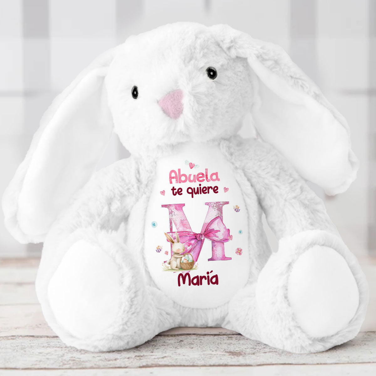 Abuela Te Quiere - Personalized Stuffed Bunny