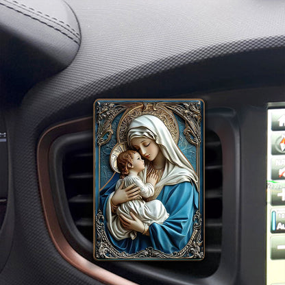 Mary And Jesus - Car Visor Clip