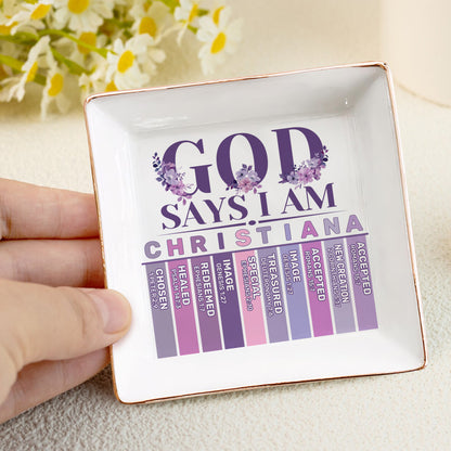 God Says I Am - Personalized Jewelry Dish FCJDNUTN1871D