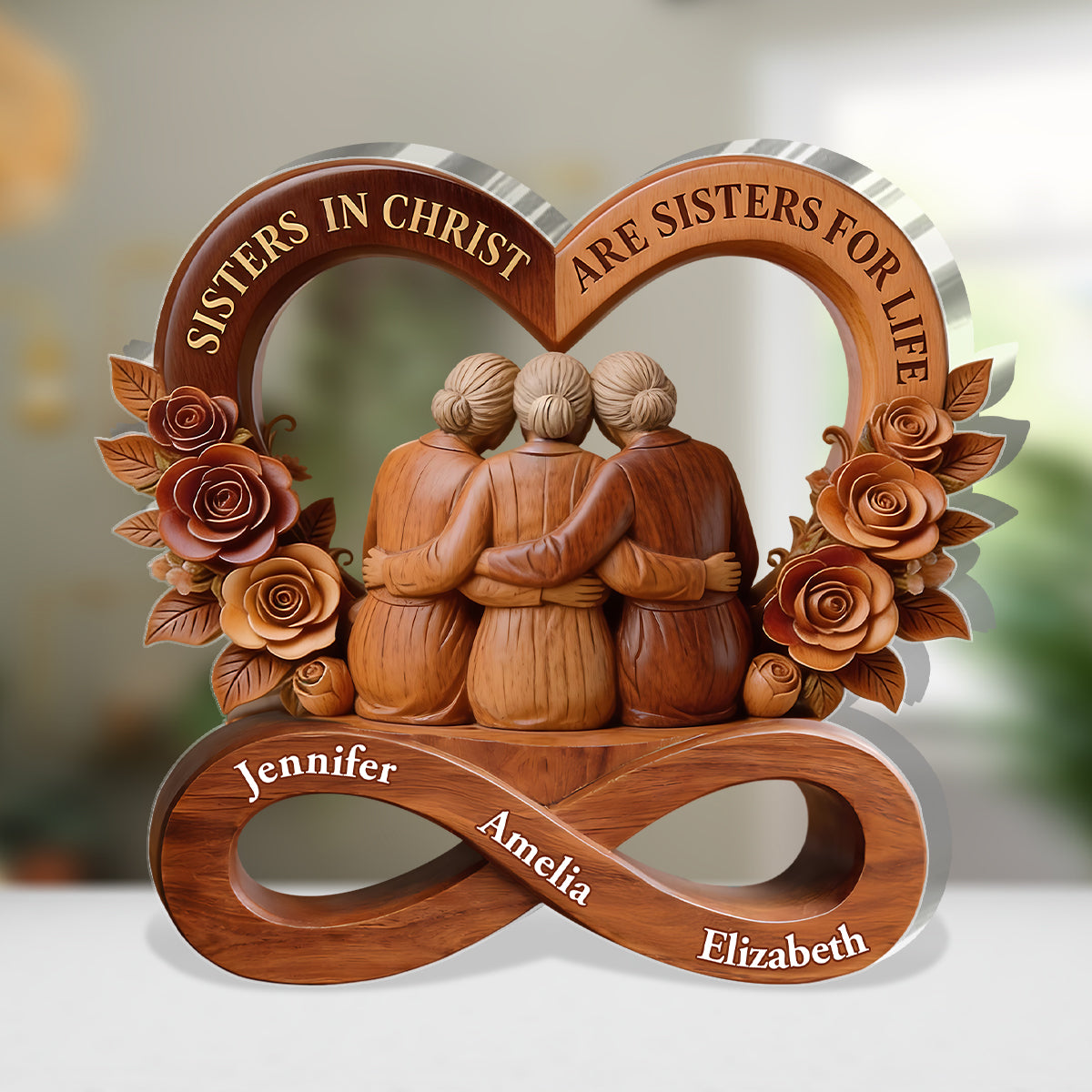 A Sister In Christ Is A Sister For Life - Personalized Custom Shaped Acrylic Plaque