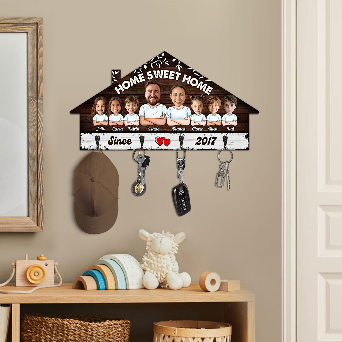 Home Sweet Home - Personalized Key Holder FCUWKHCSPH900T