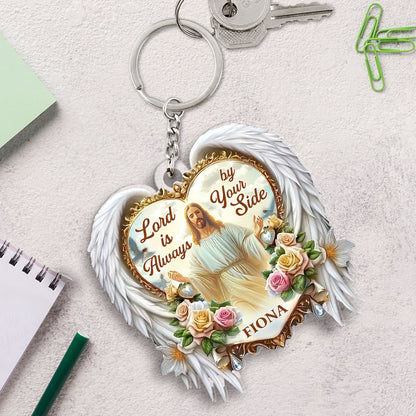 Lord Is By Your Side, Through Your Travels - Personalized Acrylic Keychain