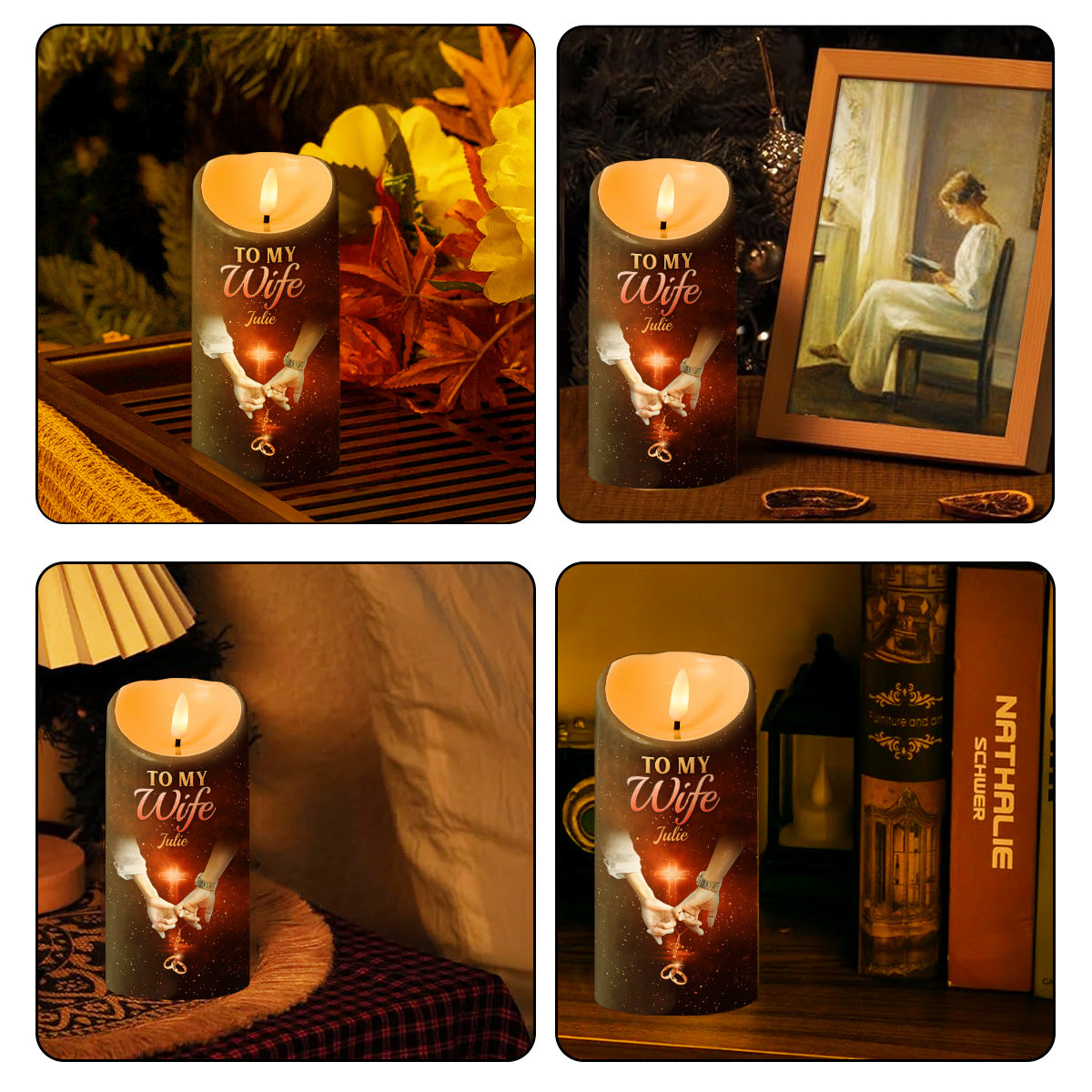 God Blessed The Broken Road - Personalized Flameless LED Candle