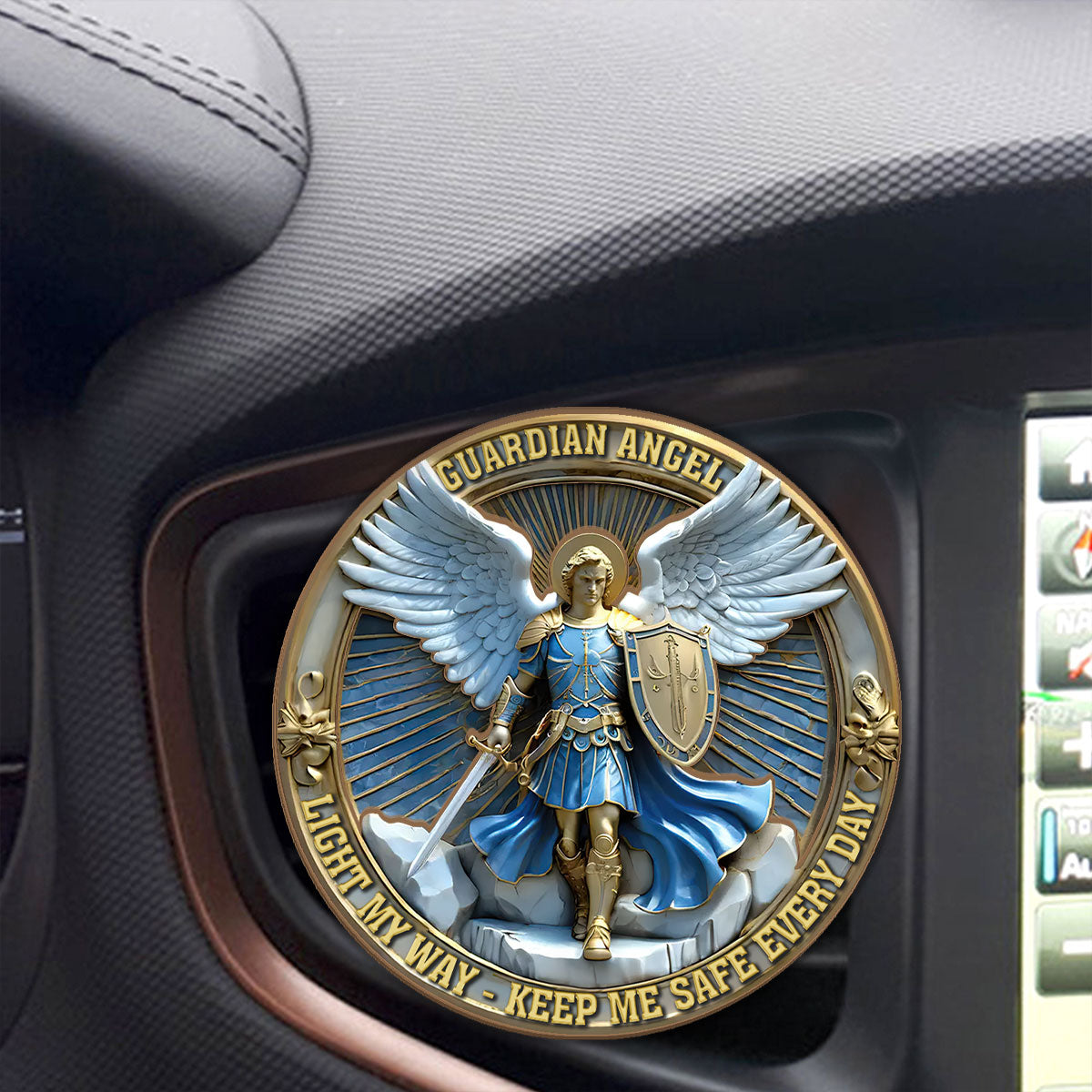 Light My Way Guardian Angel - Car Visor Clip