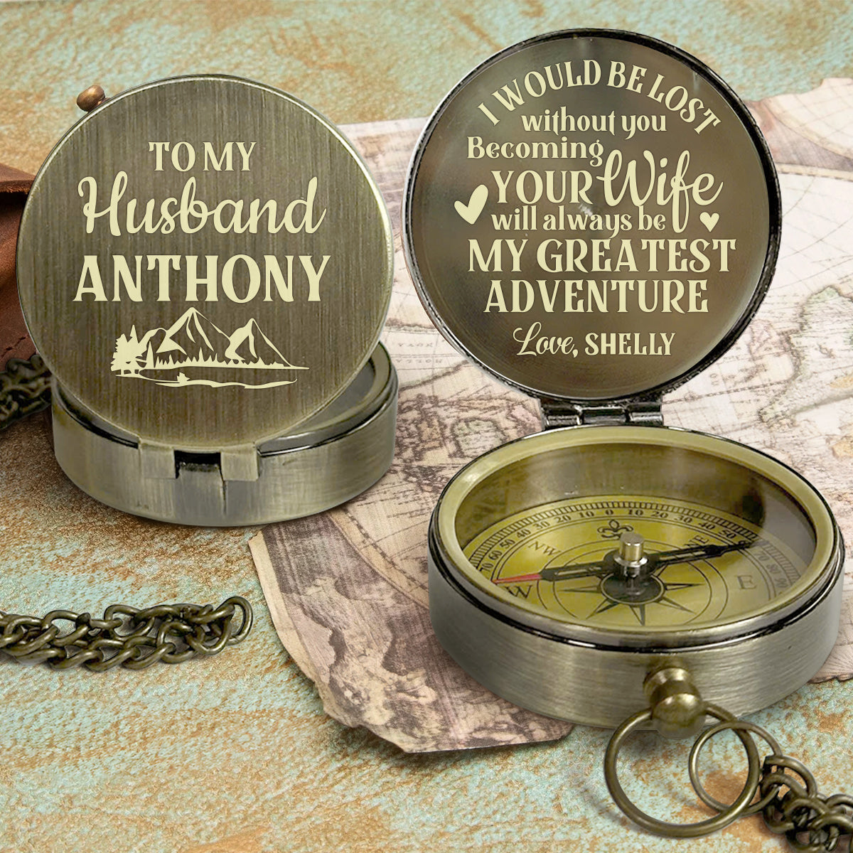 Your Love Is Alway My Compass - Personalized Compass