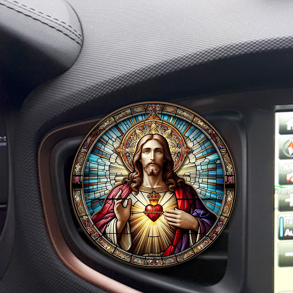 Heart Of Jesus - Car Visor Clip