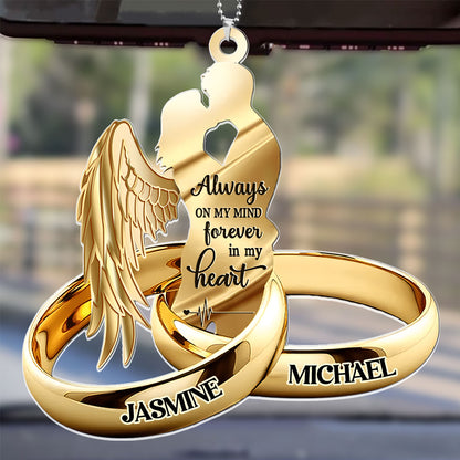 Forever In My Heart  - Personalized Car Acrylic Hanging Ornament