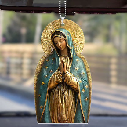 Vintage Style Virgin Mary - 1-Side Car Acrylic Hanging Ornament