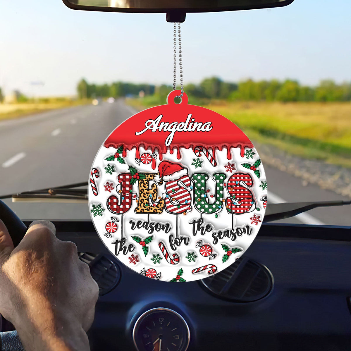 Jesus The Reason For The Season - Personalized 1-Side Acrylic Ornament
