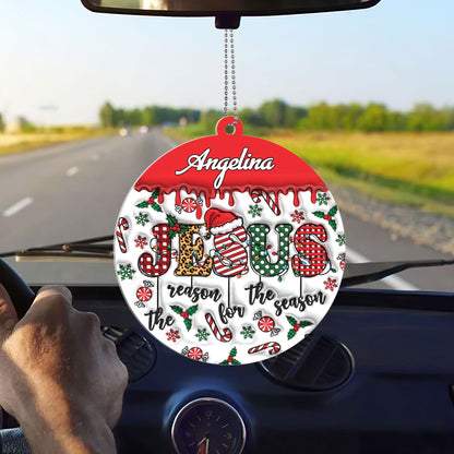 Jesus The Reason For The Season - Personalized 1-Side Acrylic Ornament