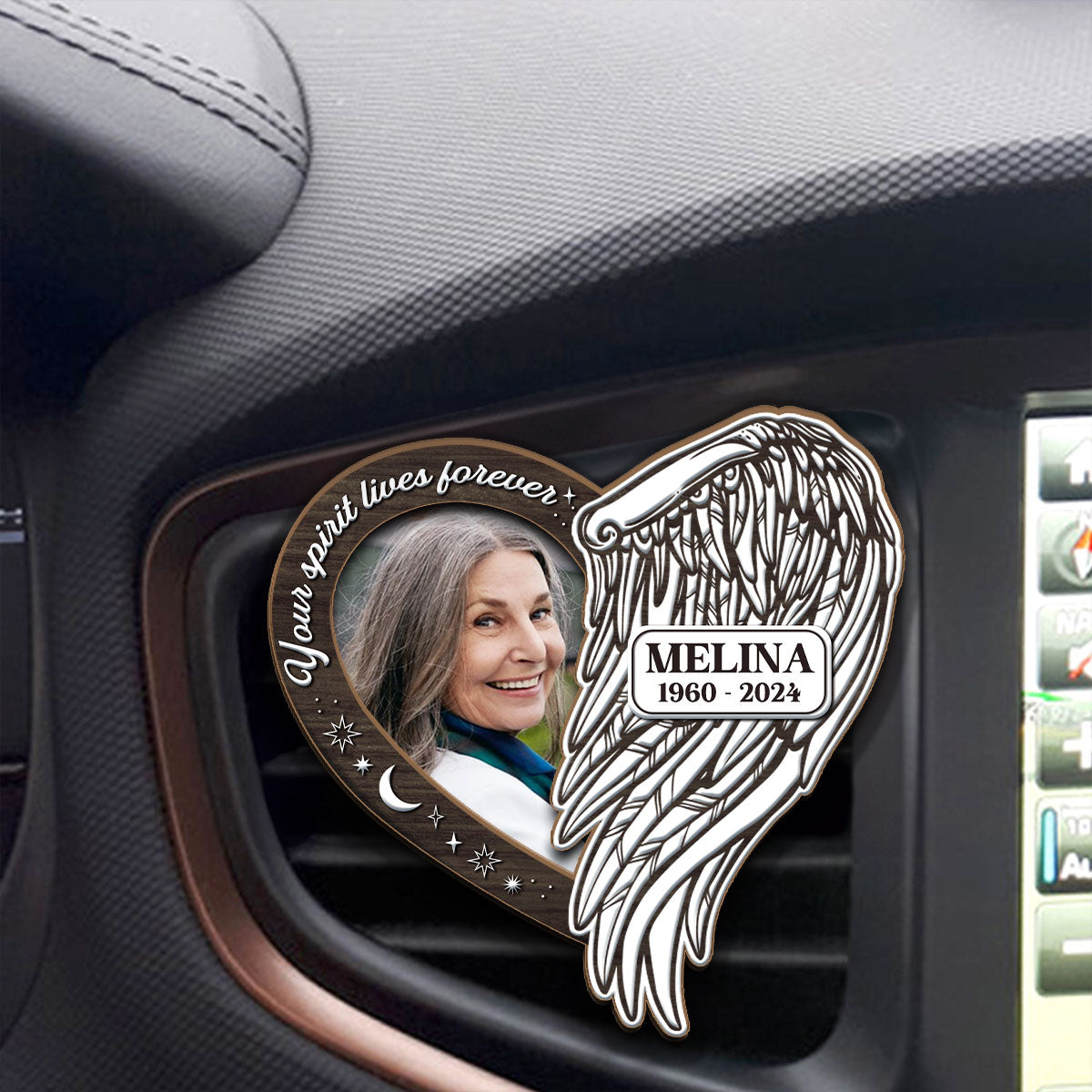 Always In Our Hearts - Personalized Car Visor Clip