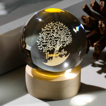 Family Tree - Personalized Crystal Ball Night Light