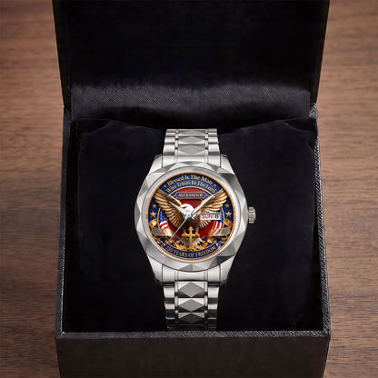 Blessed Is The Man Who Trusts In The Lord - Personalized Men's Wrist Watch