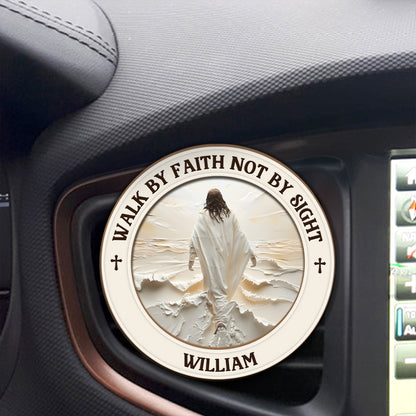 Walk By Faith Not By Sight - Personalized Car Visor Clip