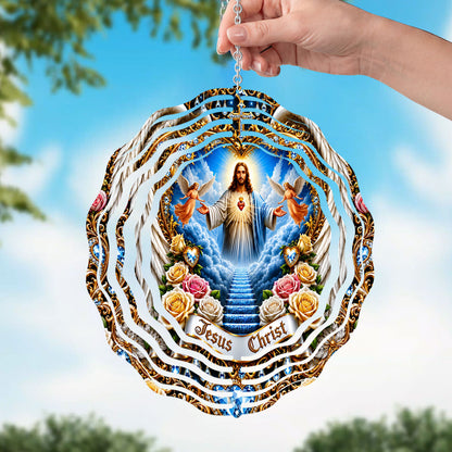 Sacred Heart Savior - Personalized Wind Spinners