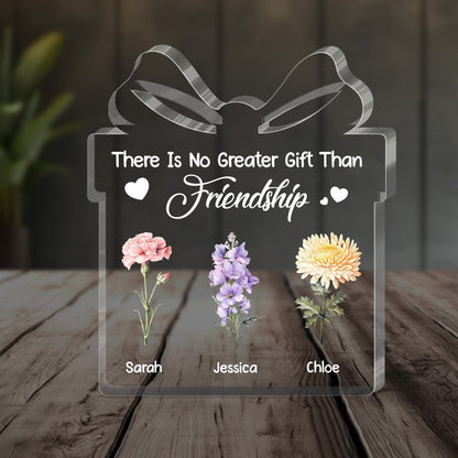 There Is No Greater Gift Than Friendship - Personalized Custom Shaped Squared Acrylic Plaque FCAPPLETN2062M
