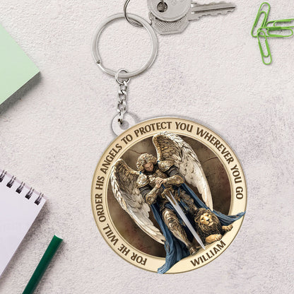 Protect You Wherever You Go - Personalized Acrylic Keychain