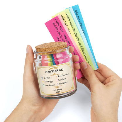 Dad Affirmations - Personalized Bible Verse Jar For Dad