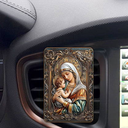 Vintage Mary & Jesus - Car Visor Clip