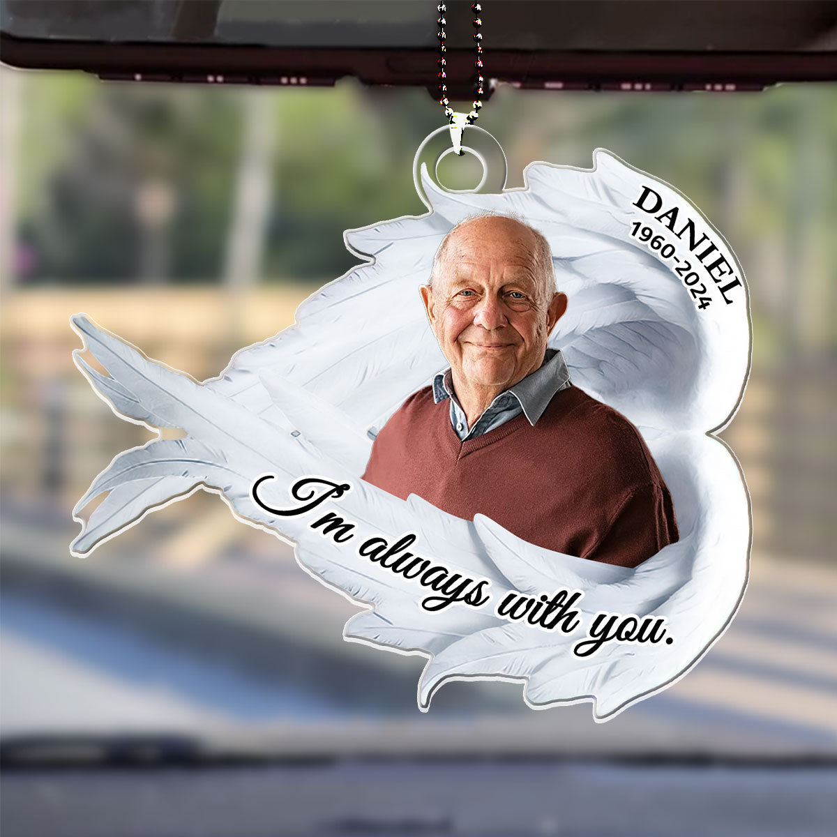 Always With You - Personalized 1-Side Car Acrylic Hanging Ornament