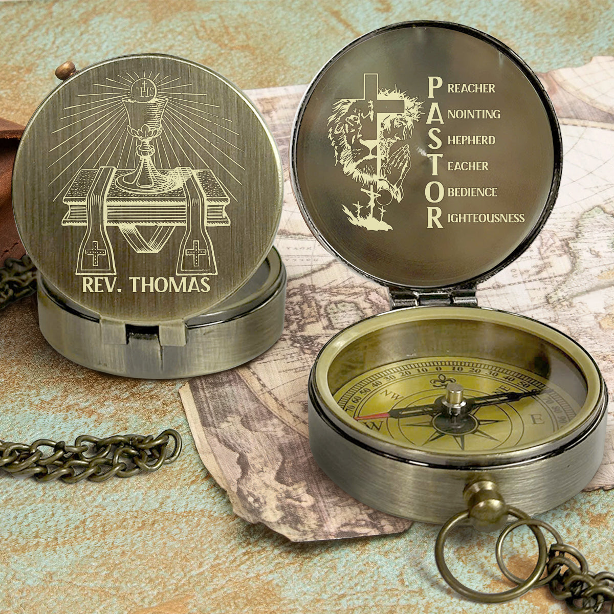 With God As True North - Personalized Compass