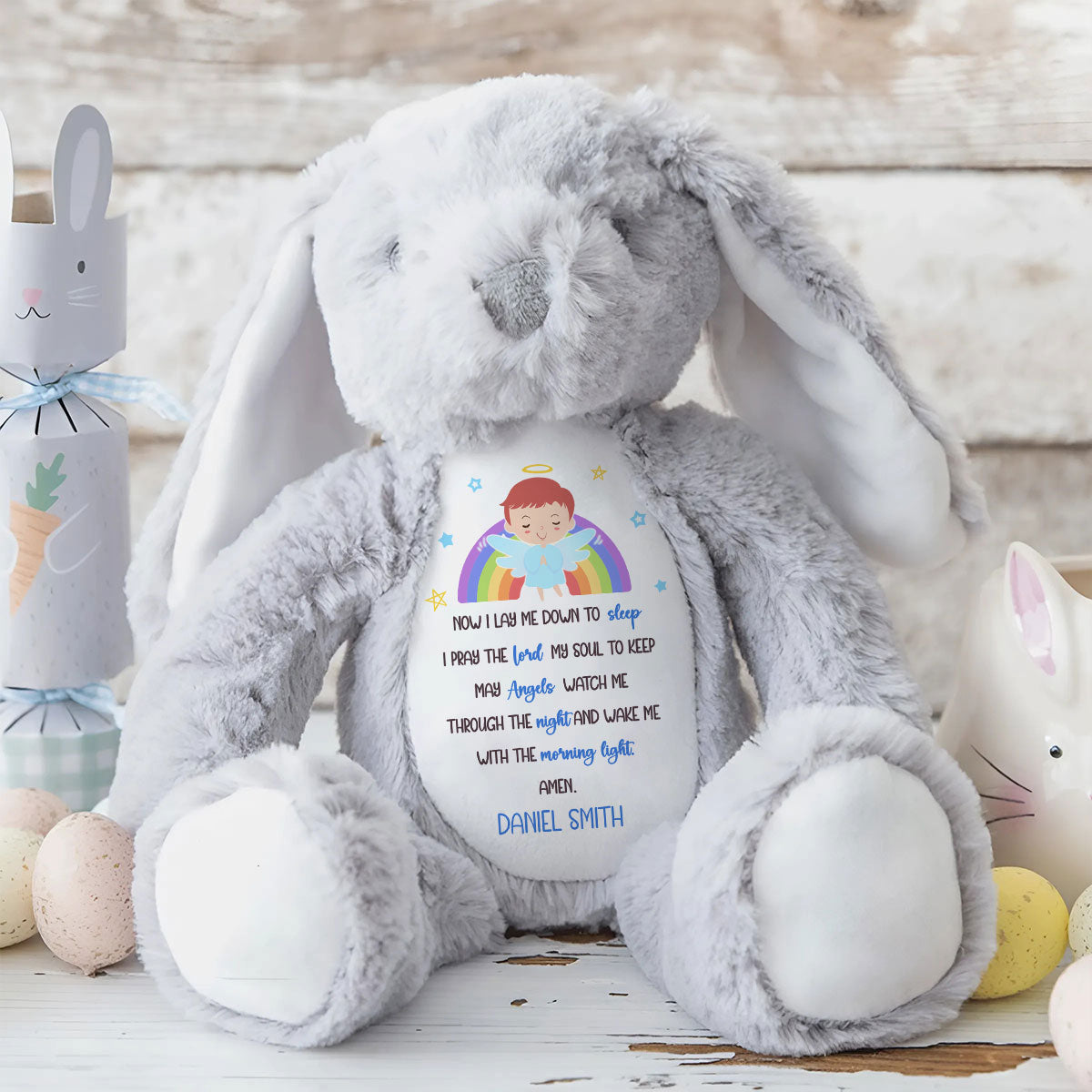 Children's Prayer - Personalized Stuffed Bunny