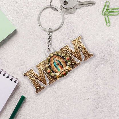 Vintage Virgin Mary Mom - Personalized Acrylic Keychain