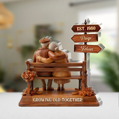Growing Old Together - Personalized Custom Shaped Acrylic Plaque