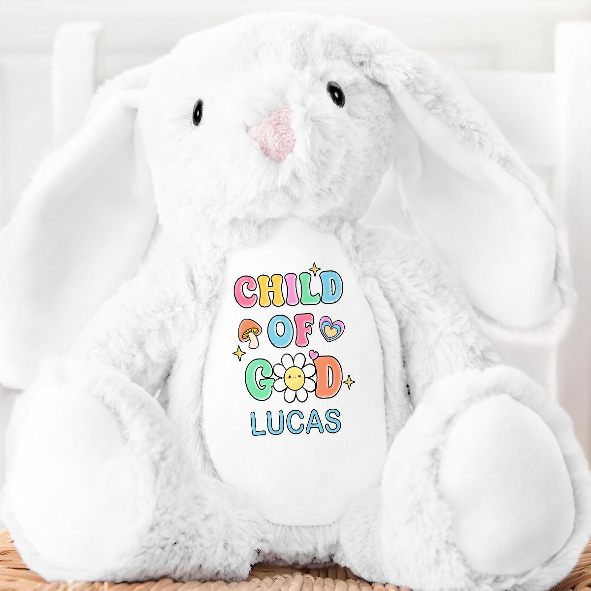 A Child Of God - Personalized Stuffed Bunny