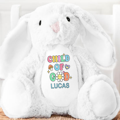 A Child Of God - Personalized Stuffed Bunny