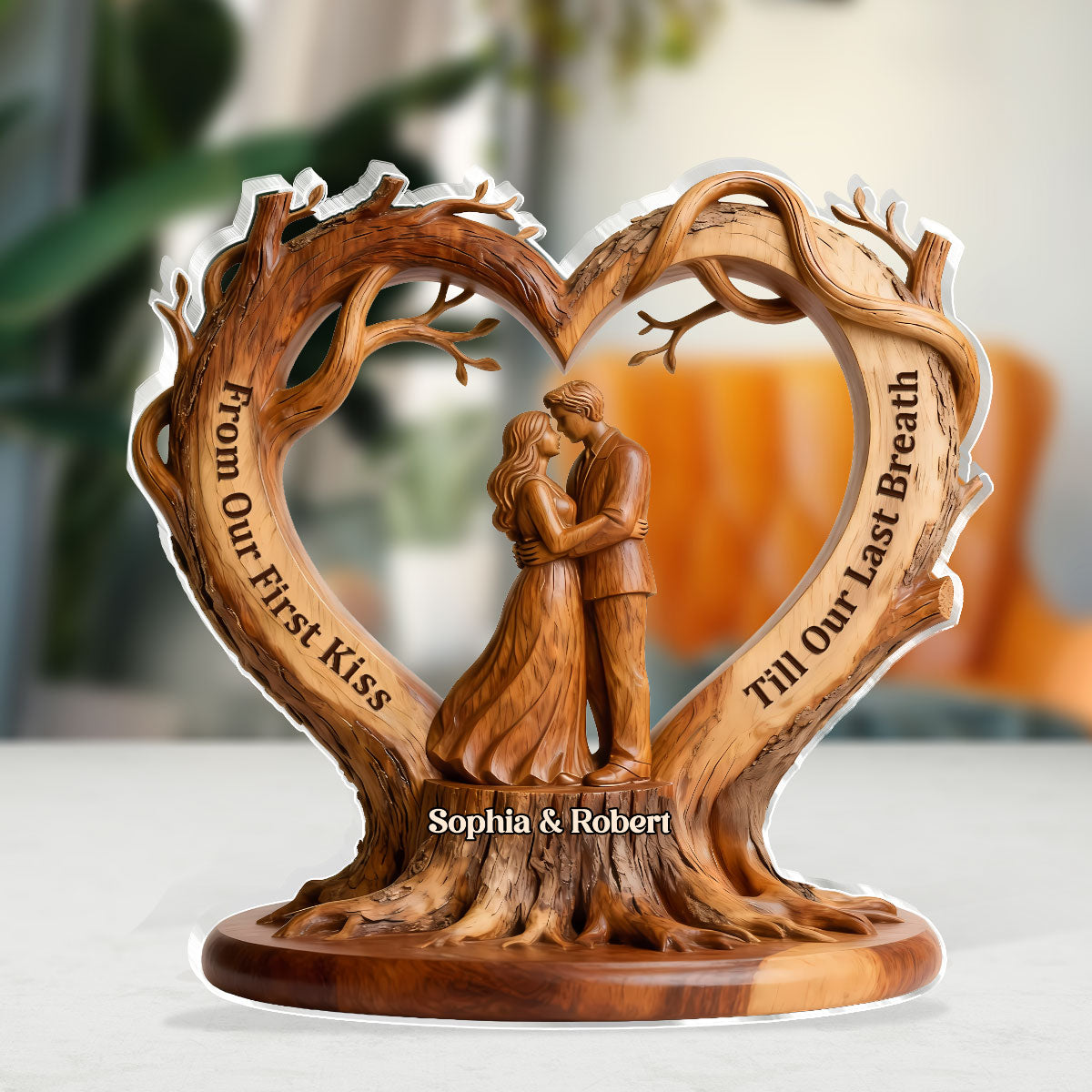 Ever After Rooted Heart - Personalized Custom Shaped Acrylic Plaque
