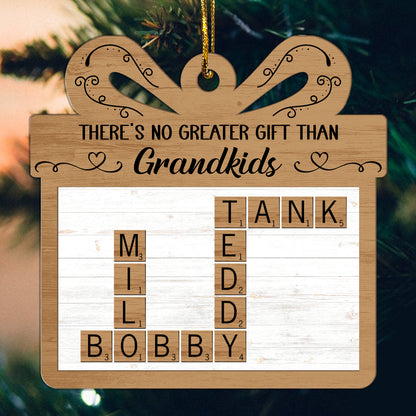 There Is No Greater Gift Than Family, Friends - Personalized Wood & Acrylic Ornament